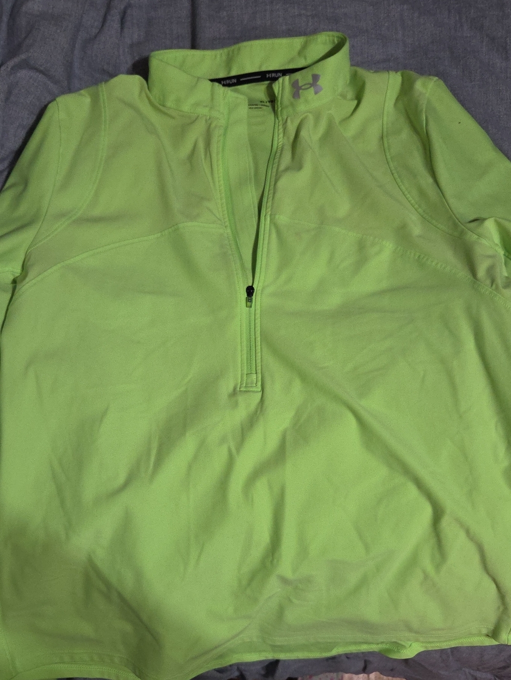 Under Armour Women's Lime Green Half-Zip Performance Pullover